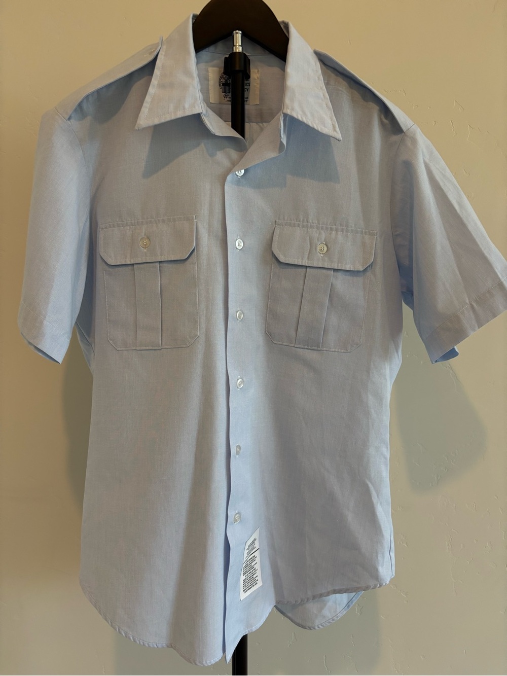 USAF AF Blue 1550 Military Uniform Shirt Men’s 16.5 DLA Short Sleeve